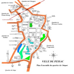 Plan du quartier Chiquet Pessac