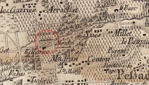 Détail de la carte de Belleyme (fin 18e siècle)