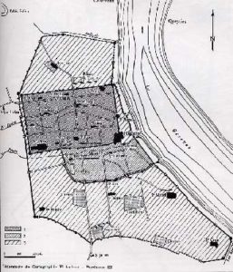 Cours du Peugue dans le Vieux Bordeaux (extrait de Higounet 1980)